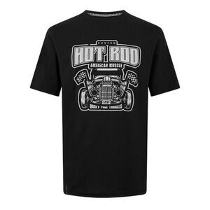Threadbare Mens Hot Rod Car T-Shirt / Black
